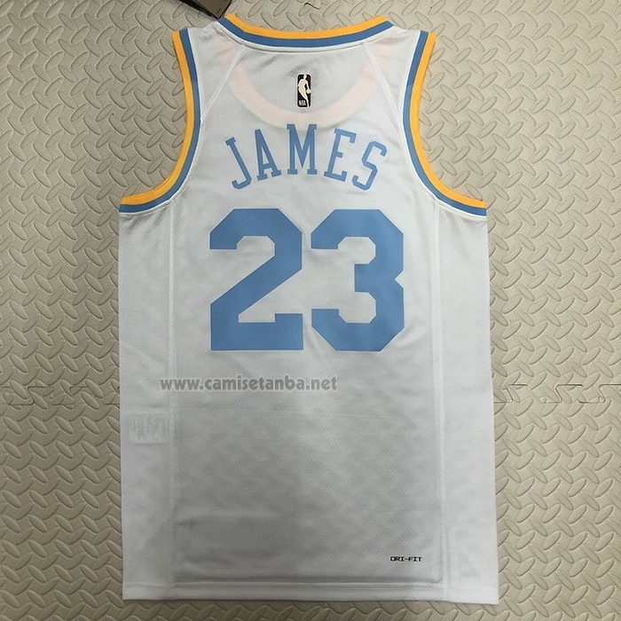 Camiseta Los Angeles Lakers LeBron James #23 Classic 2022-23 Blanco